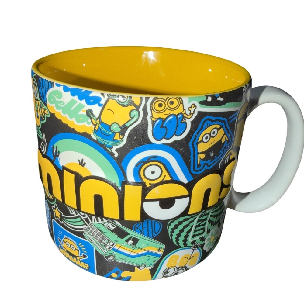 Universal Studios Minions Coffee Mug Despicable Me‎ Minion Mayhem Yellow Exc
